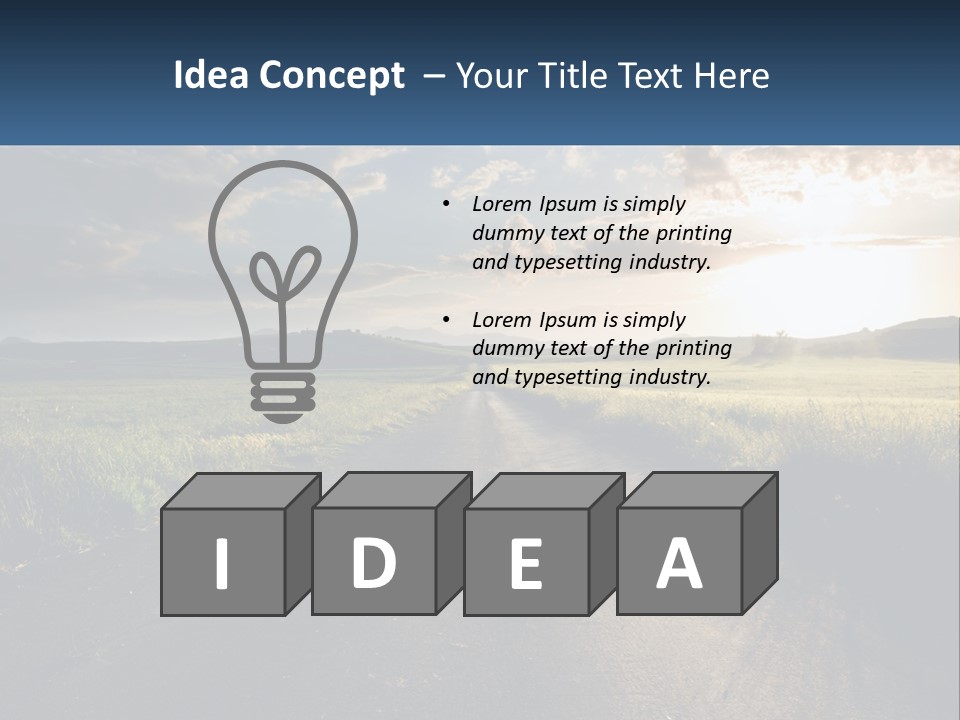 Landscape Highway Asphalt PowerPoint Template