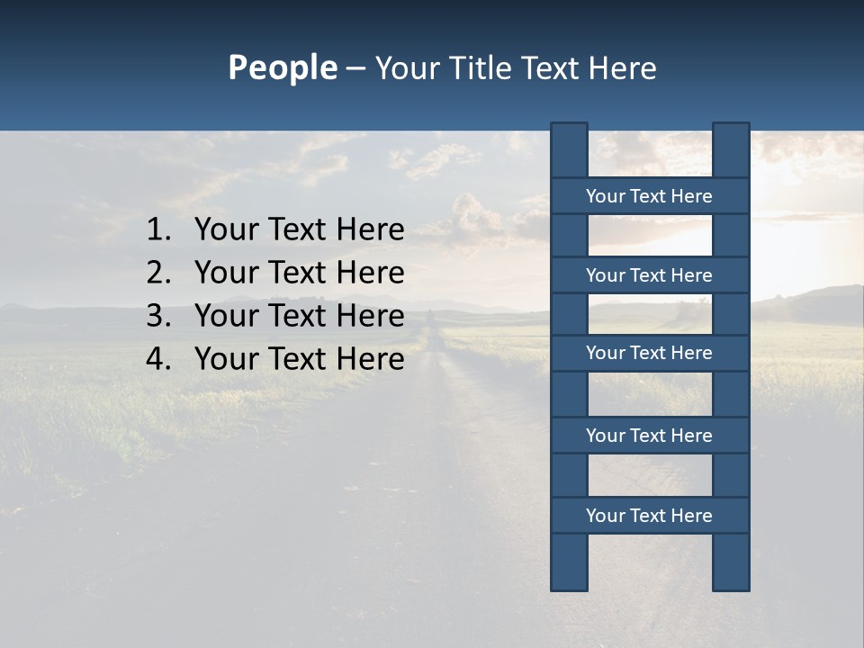 Landscape Highway Asphalt PowerPoint Template