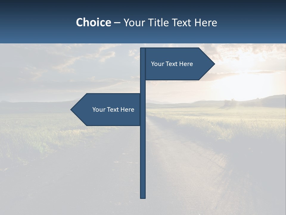 Landscape Highway Asphalt PowerPoint Template