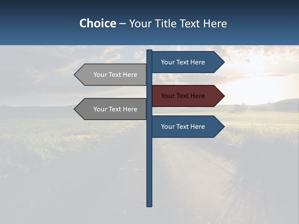 Landscape Highway Asphalt PowerPoint Template