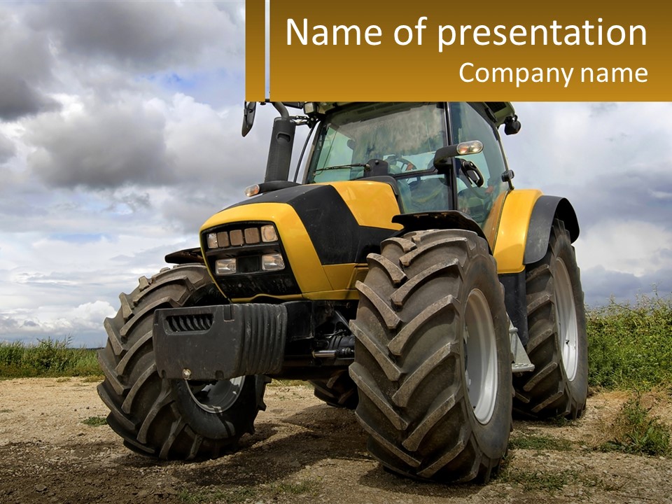 Farmer Machine Agriculture PowerPoint Template