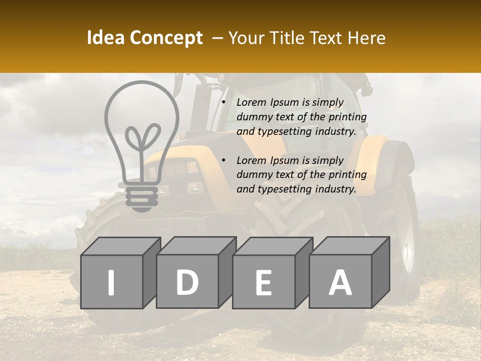 Farmer Machine Agriculture PowerPoint Template
