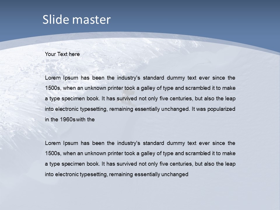 Snowboarding Alpine Muscular PowerPoint Template