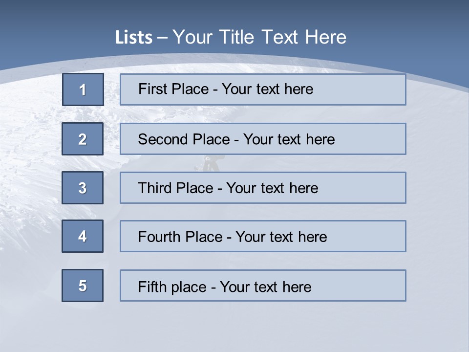 Snowboarding Alpine Muscular PowerPoint Template