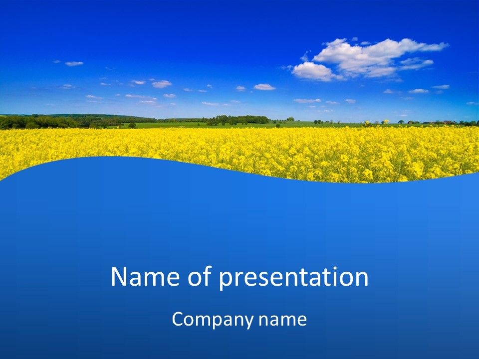 Clouds Scene Plants PowerPoint Template