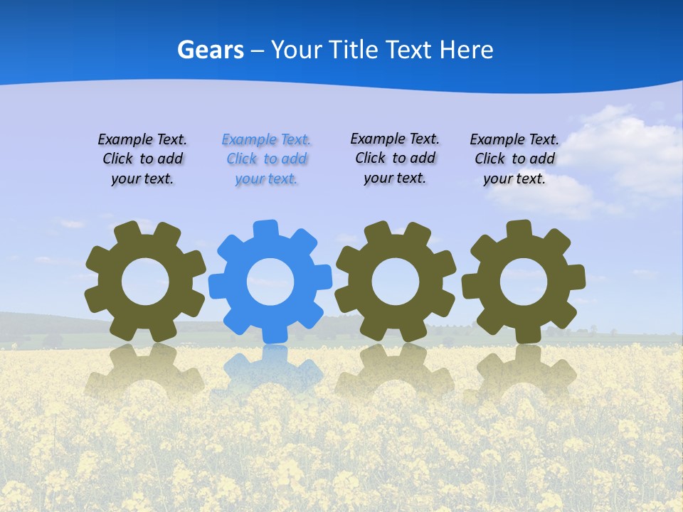 Clouds Scene Plants PowerPoint Template