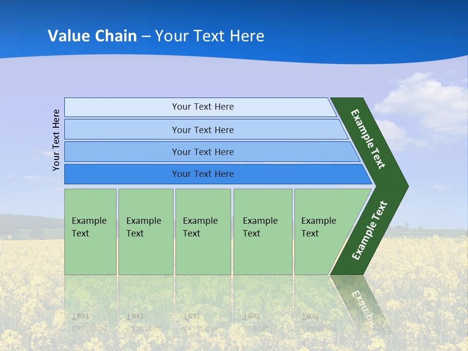 Clouds Scene Plants PowerPoint Template