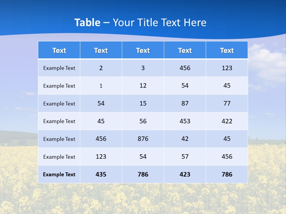 Clouds Scene Plants PowerPoint Template