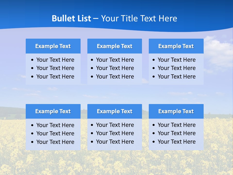 Clouds Scene Plants PowerPoint Template