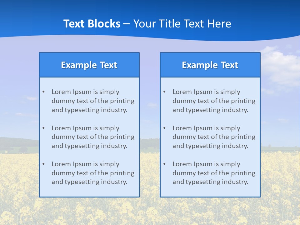 Clouds Scene Plants PowerPoint Template