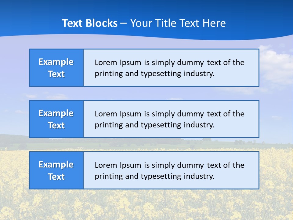 Clouds Scene Plants PowerPoint Template