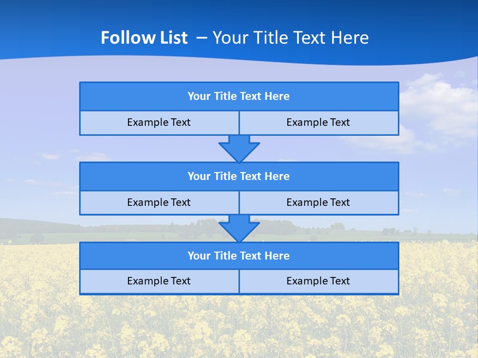 Clouds Scene Plants PowerPoint Template