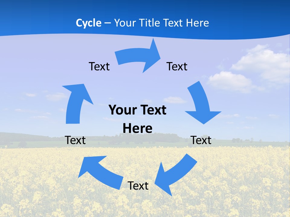 Clouds Scene Plants PowerPoint Template