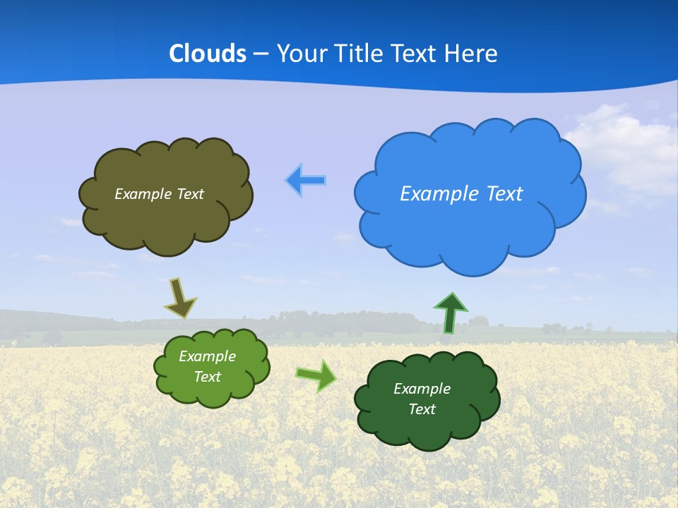 Clouds Scene Plants PowerPoint Template