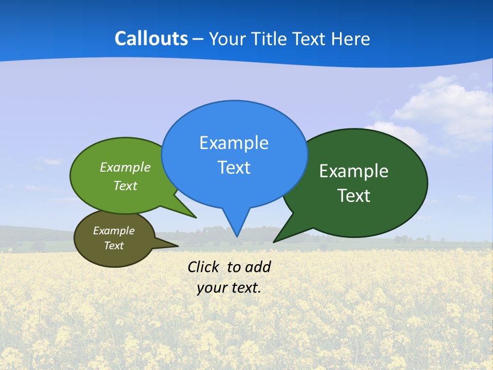 Clouds Scene Plants PowerPoint Template