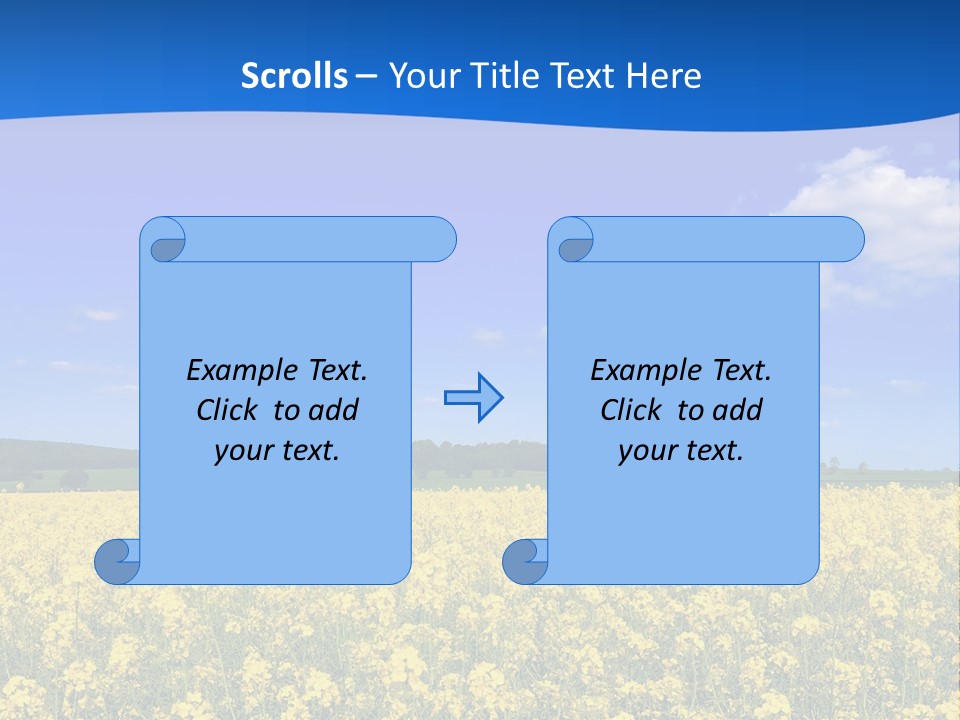 Clouds Scene Plants PowerPoint Template