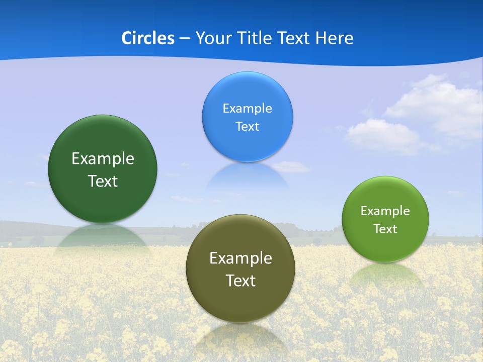 Clouds Scene Plants PowerPoint Template