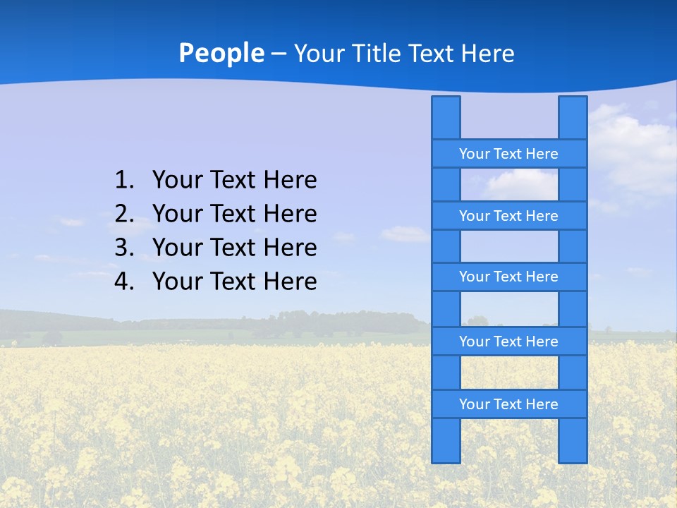 Clouds Scene Plants PowerPoint Template