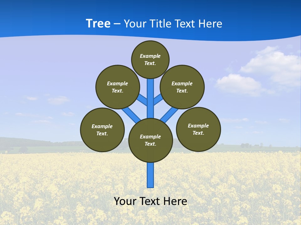 Clouds Scene Plants PowerPoint Template
