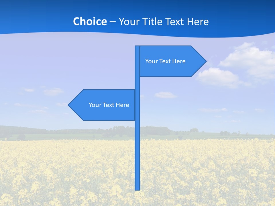Clouds Scene Plants PowerPoint Template