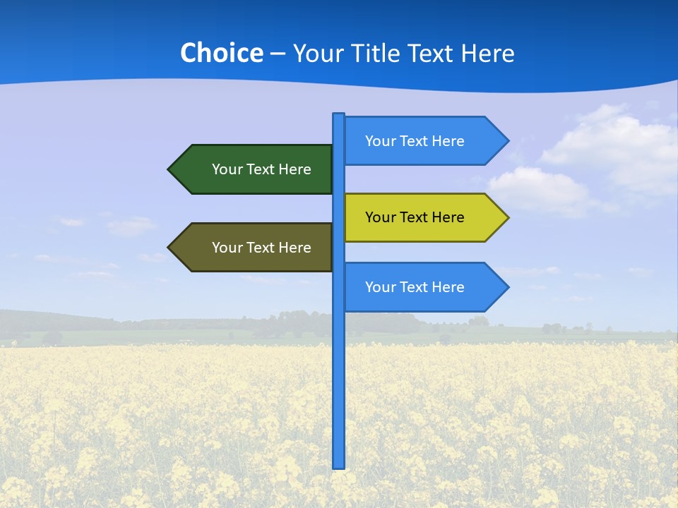 Clouds Scene Plants PowerPoint Template