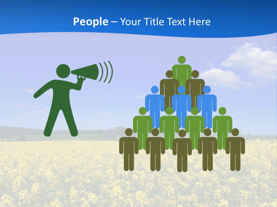 Clouds Scene Plants PowerPoint Template