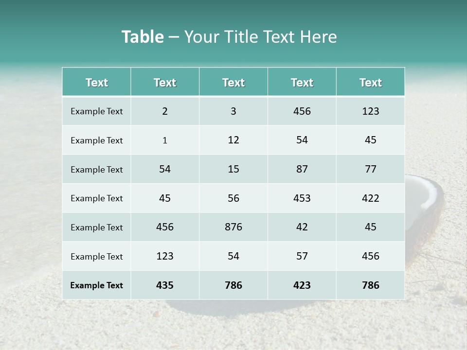 Vacation Coast Paradise PowerPoint Template