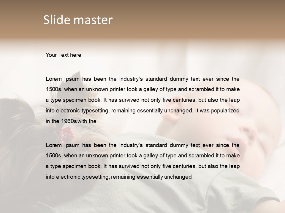 Tired Resting Child PowerPoint Template