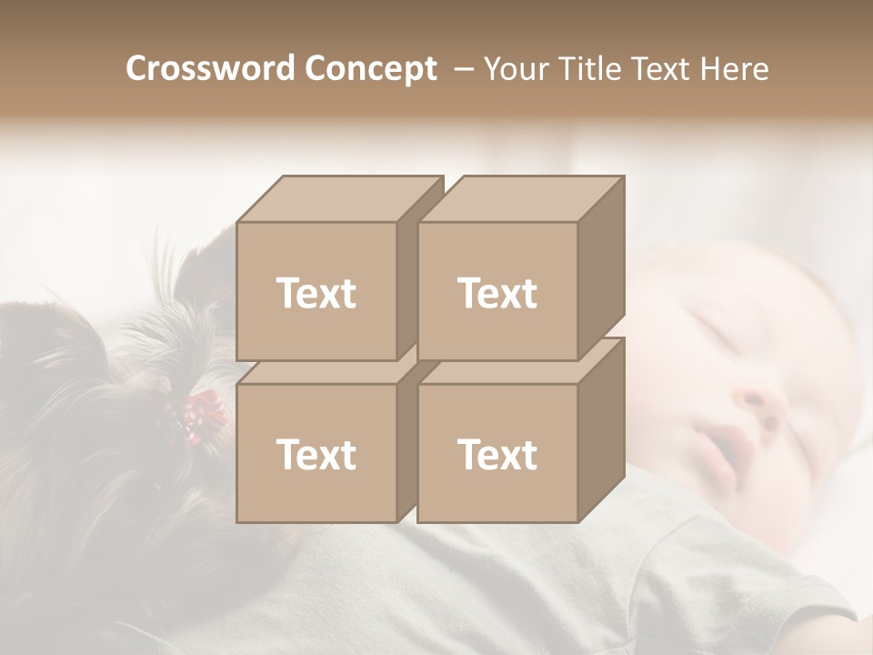 Tired Resting Child PowerPoint Template
