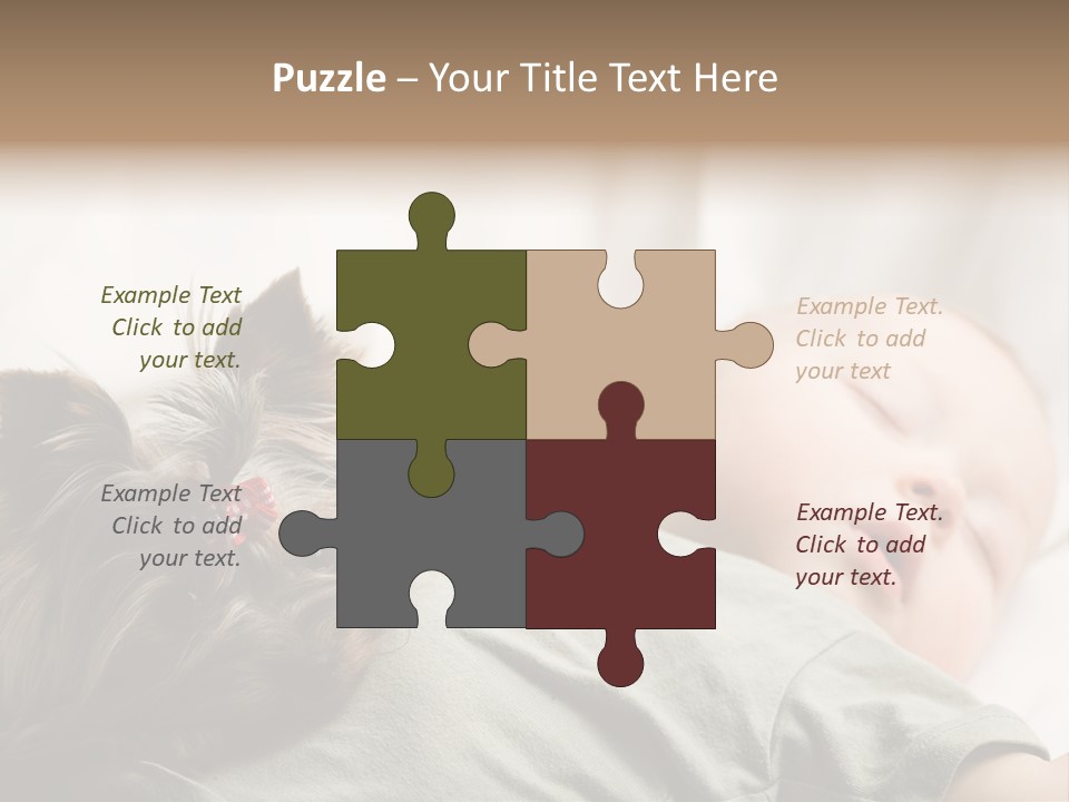 Tired Resting Child PowerPoint Template