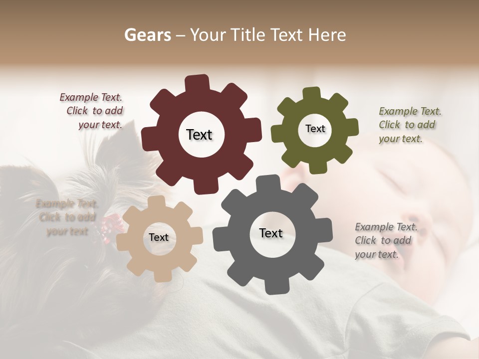 Tired Resting Child PowerPoint Template