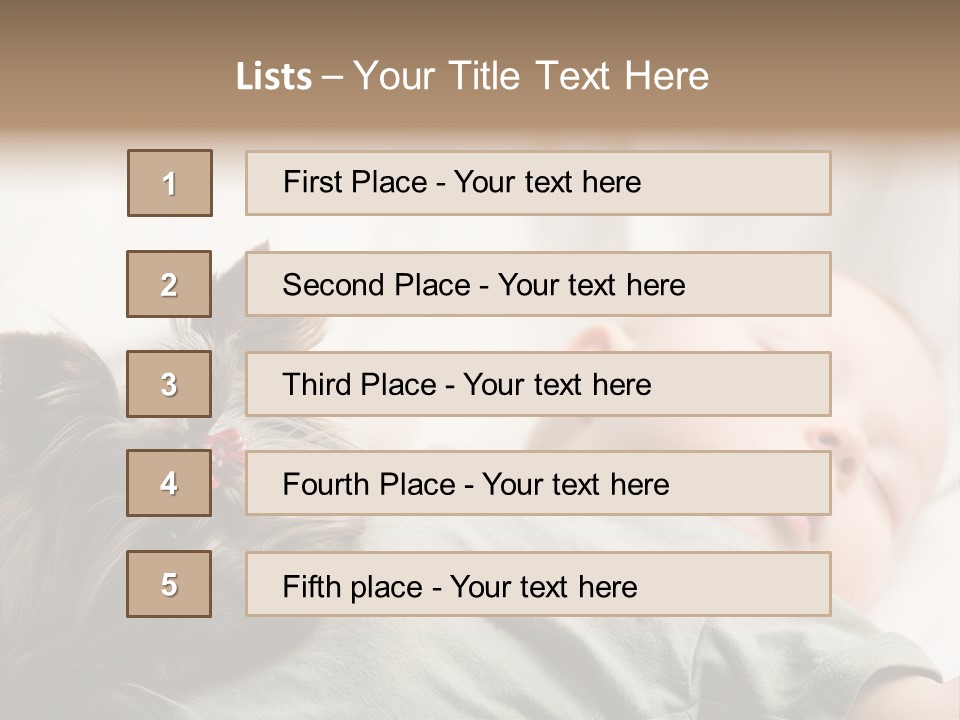 Tired Resting Child PowerPoint Template