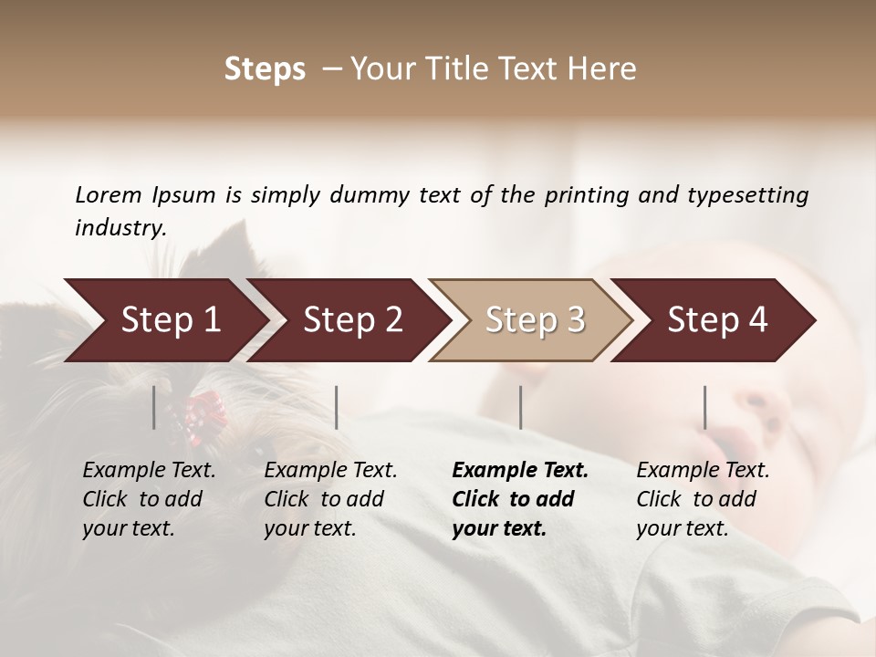 Tired Resting Child PowerPoint Template