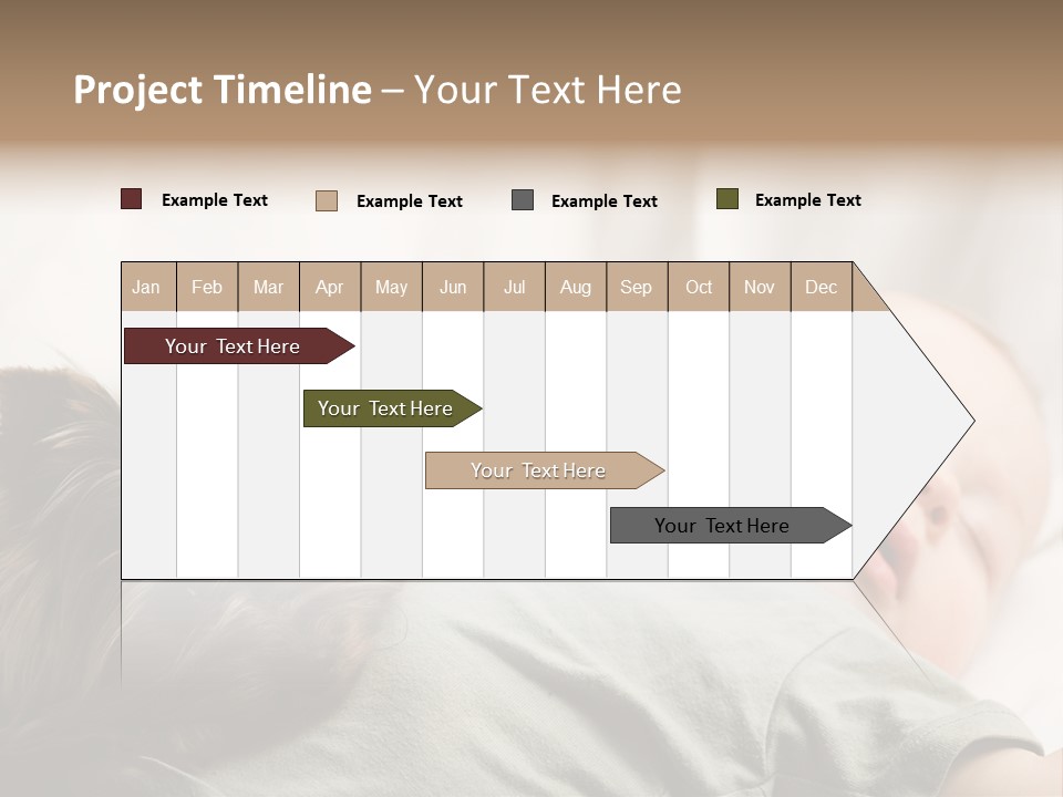 Tired Resting Child PowerPoint Template