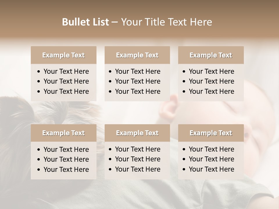 Tired Resting Child PowerPoint Template