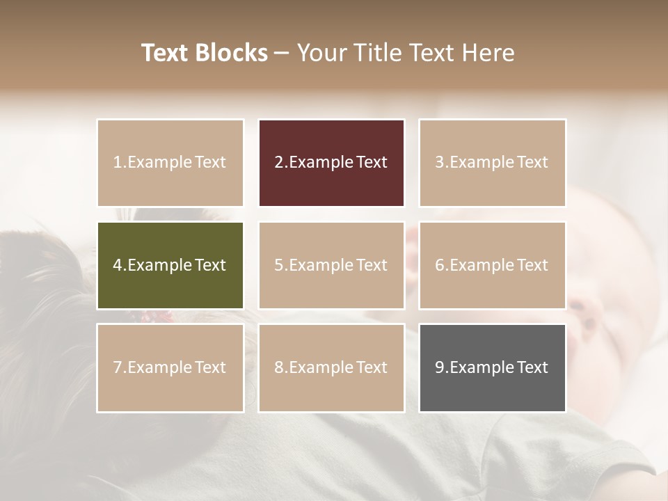 Tired Resting Child PowerPoint Template