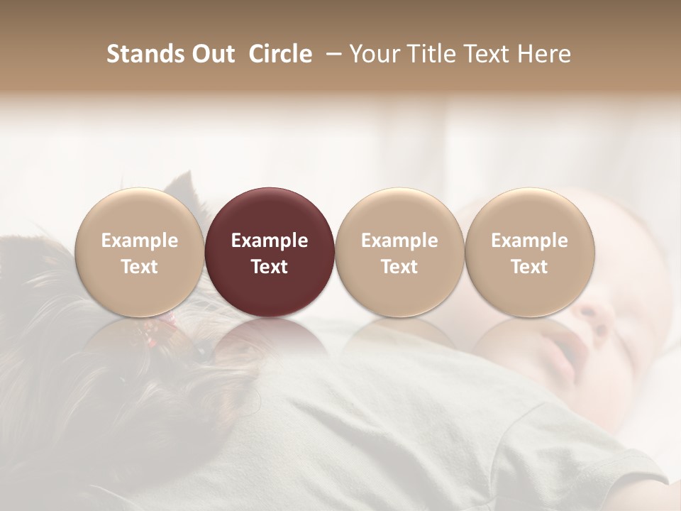 Tired Resting Child PowerPoint Template