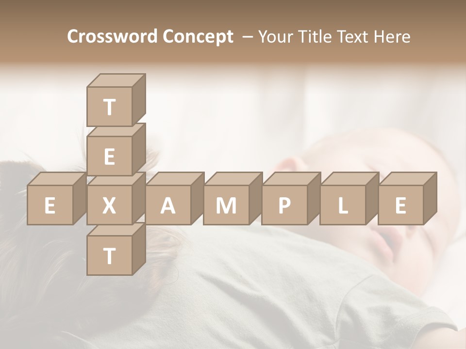 Tired Resting Child PowerPoint Template