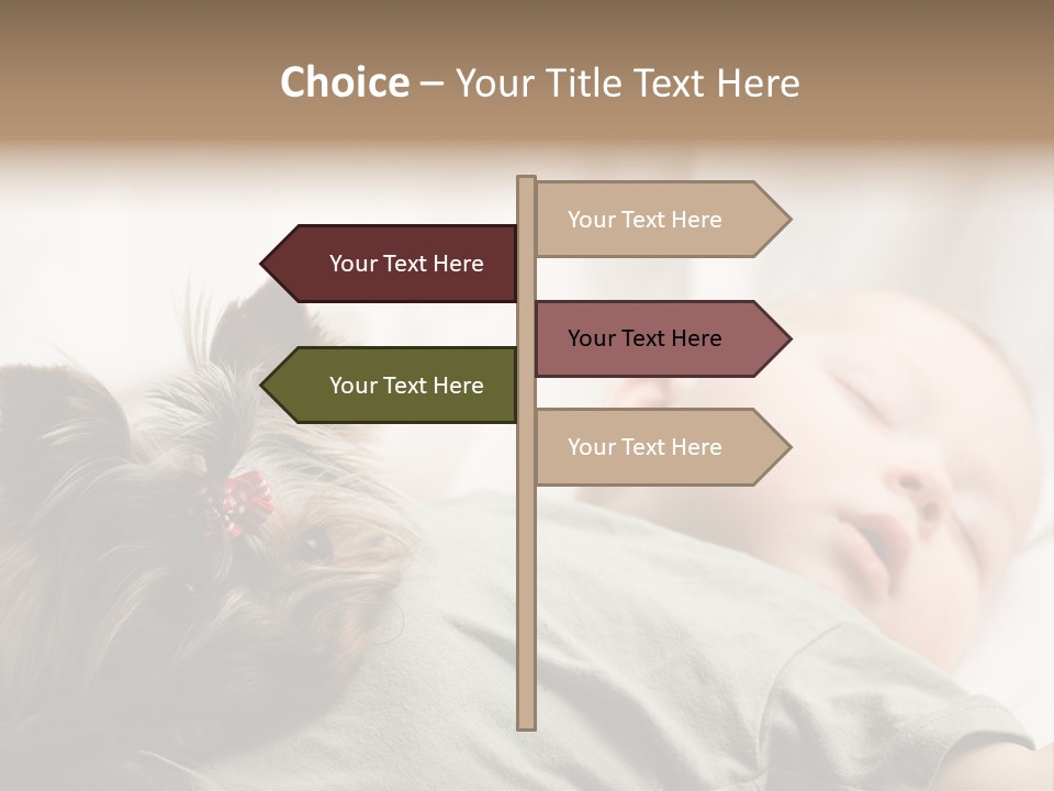 Tired Resting Child PowerPoint Template