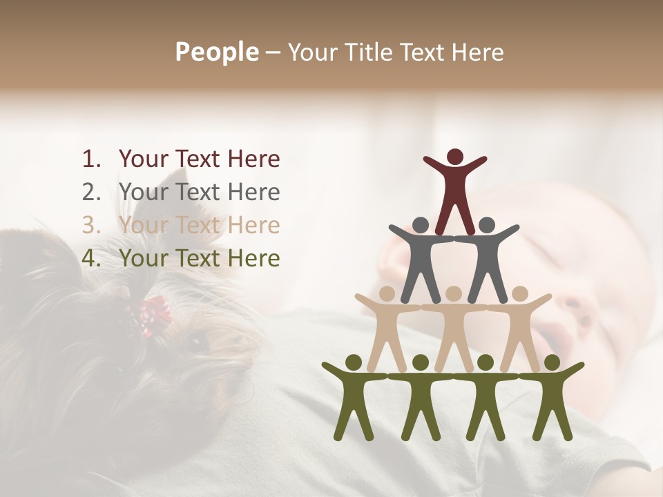 Tired Resting Child PowerPoint Template