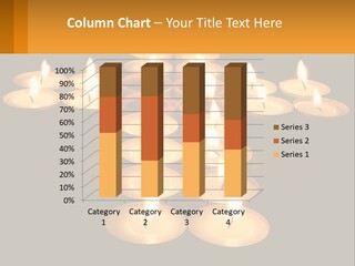 Many Lit Candles Are Arranged In The Shape Of A Cross PowerPoint Template