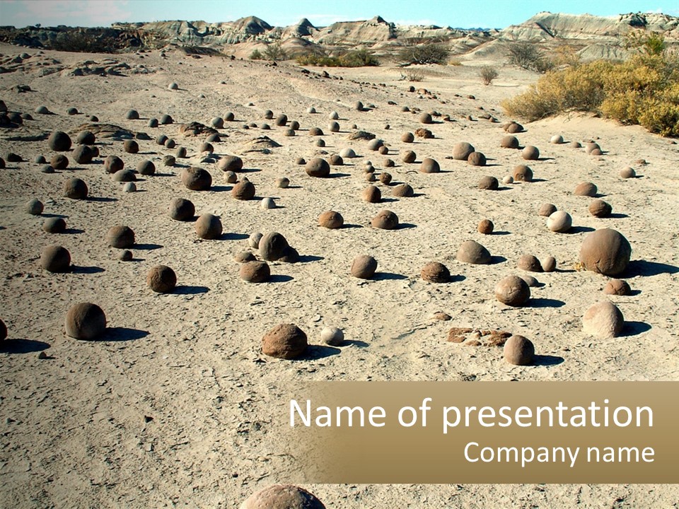 Sphere Stone Ball PowerPoint Template