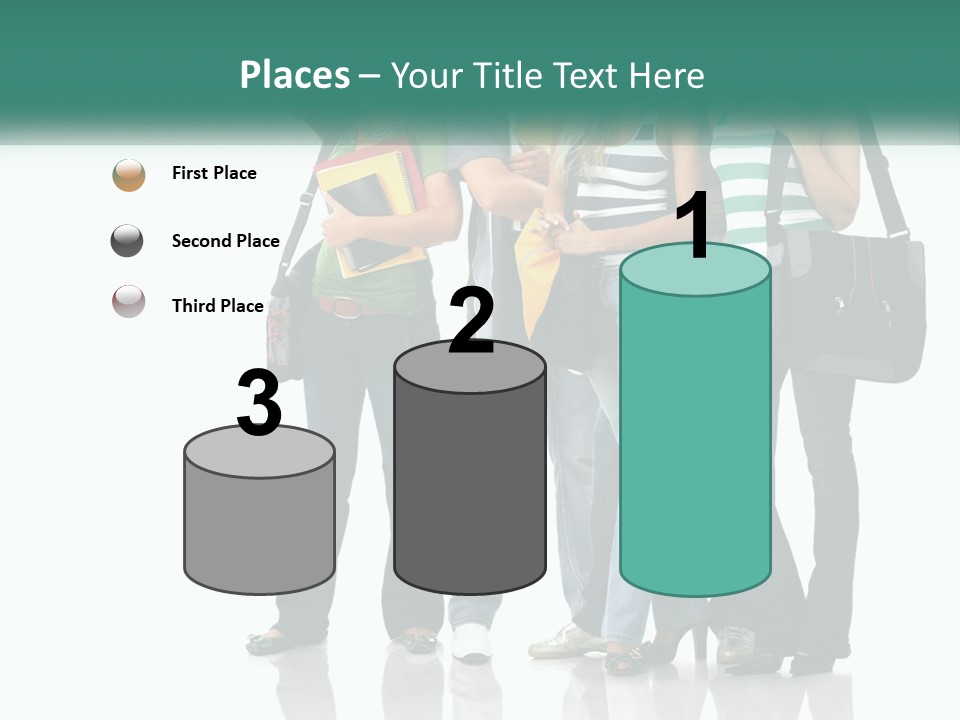 School Woman Book PowerPoint Template