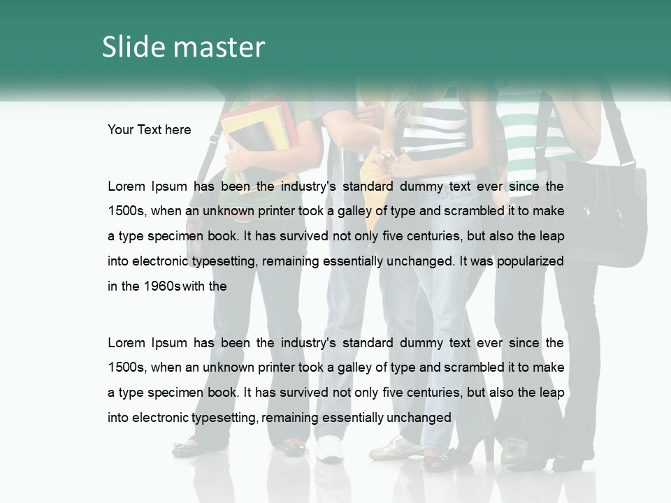 School Woman Book PowerPoint Template