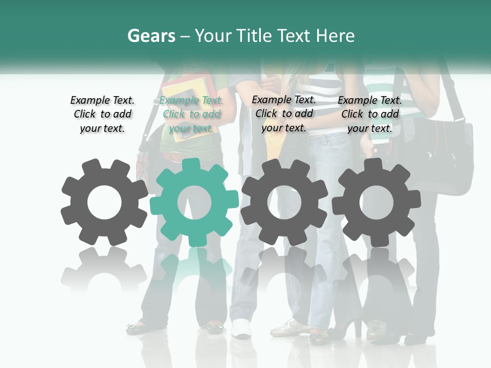 School Woman Book PowerPoint Template