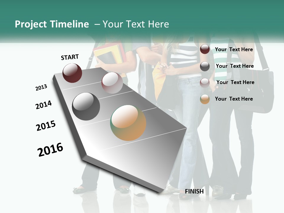 School Woman Book PowerPoint Template