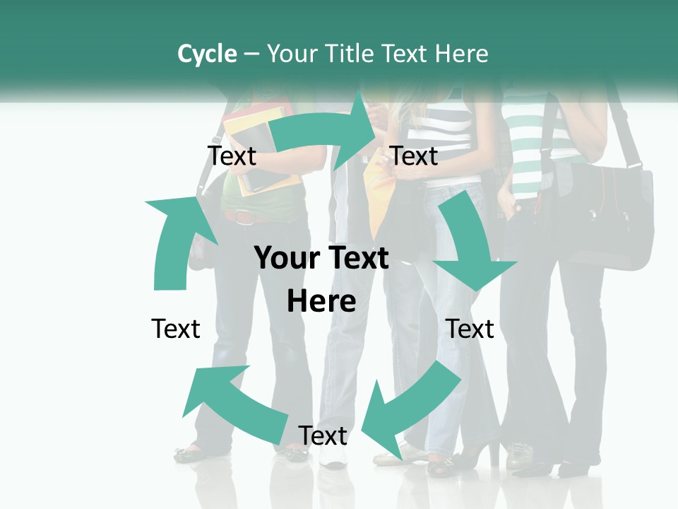 School Woman Book PowerPoint Template