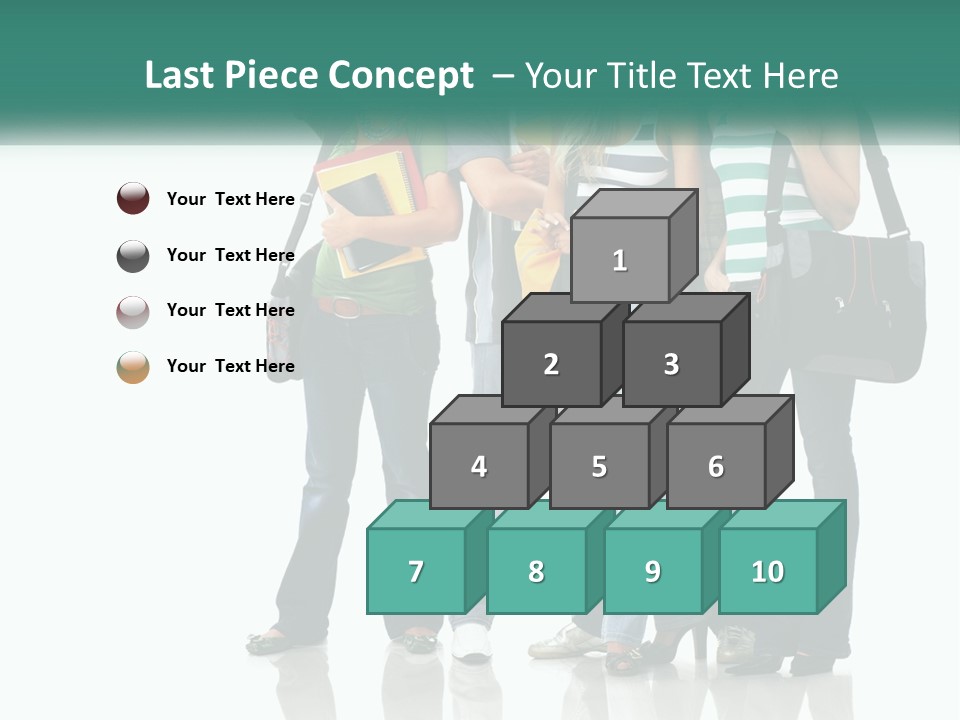 School Woman Book PowerPoint Template