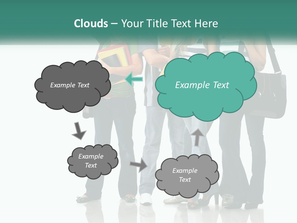 School Woman Book PowerPoint Template