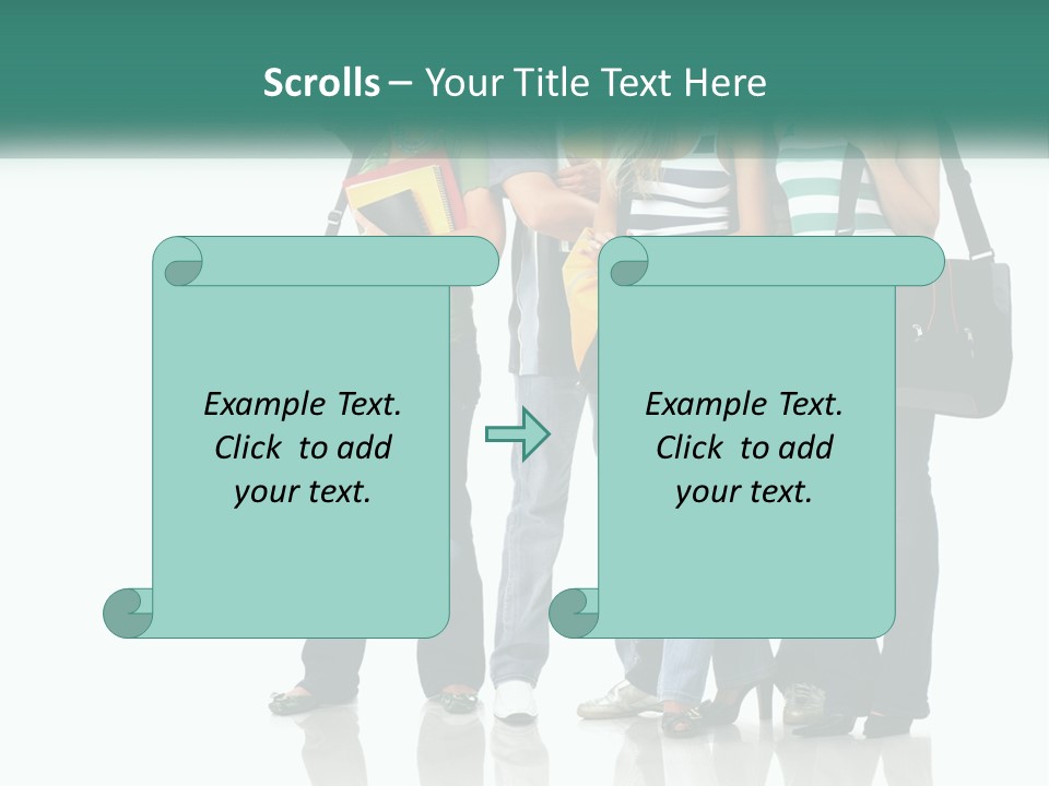 School Woman Book PowerPoint Template